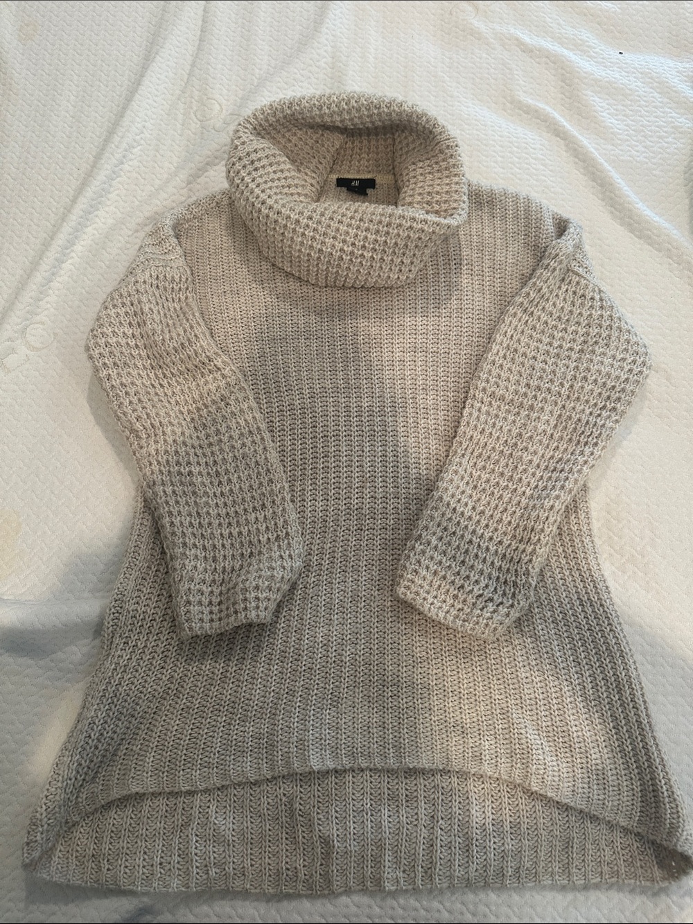 Cozy Turtleneck Knit Sweater - Cream